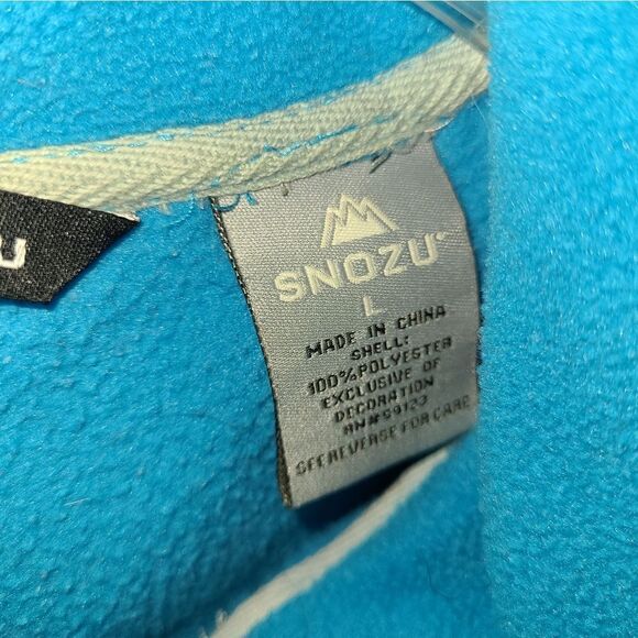 Snozu Teal Blue Fleece Zip Front Jacket - Picture 6 of 9